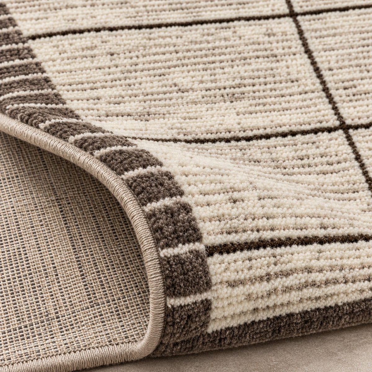 Cream Distressed Look, folded corner showing the back