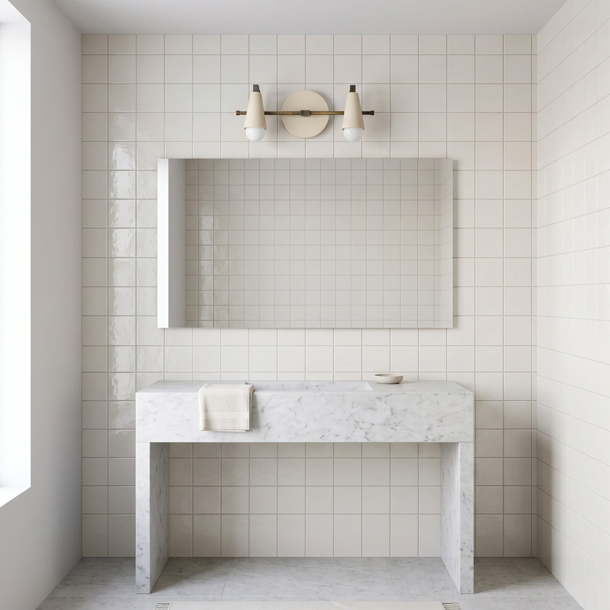 Custom Vanity Wall Light in a room