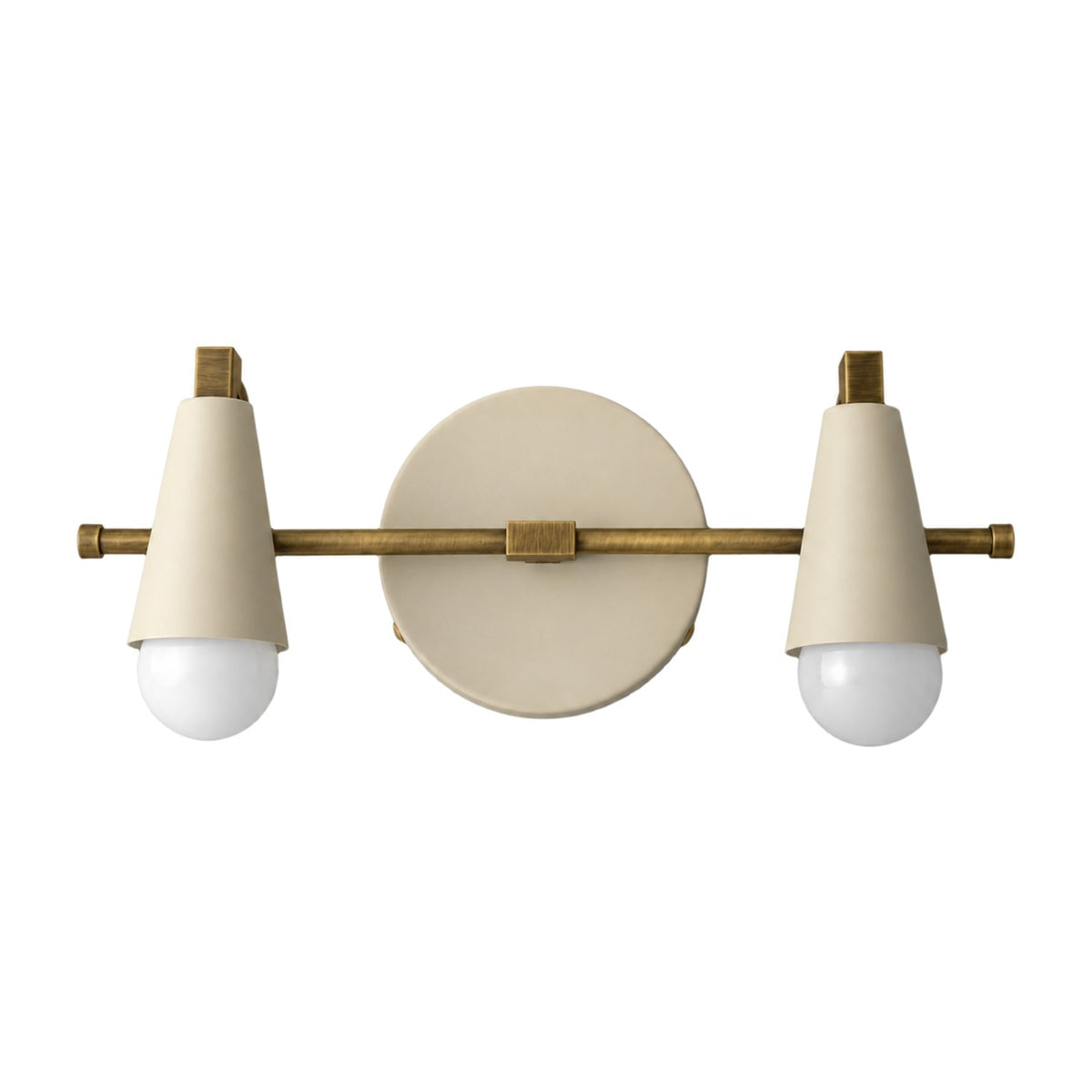 Custom Vanity Wall Light in antique brass