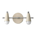 Custom Vanity Wall Light in brushed chrome