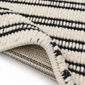 Custom white Jute Rug - Handcrafted Natural Fiber Accent Piece, folded corner showing the back