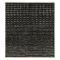 Darya Wool Silver Silk Hand Knotted Premium Quality Rug, full view on a white background