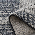 Denim Sky, folded corner showing the back