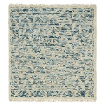 Esprenza Zigzag pattern Ivory Grey Rug, full view on a white background