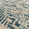 Esprenza Zigzag pattern Ivory Grey Rug, close up of the texture