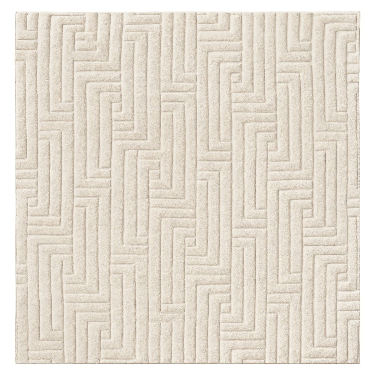 Fluffy Shag brown Area Rug, full view on a white background