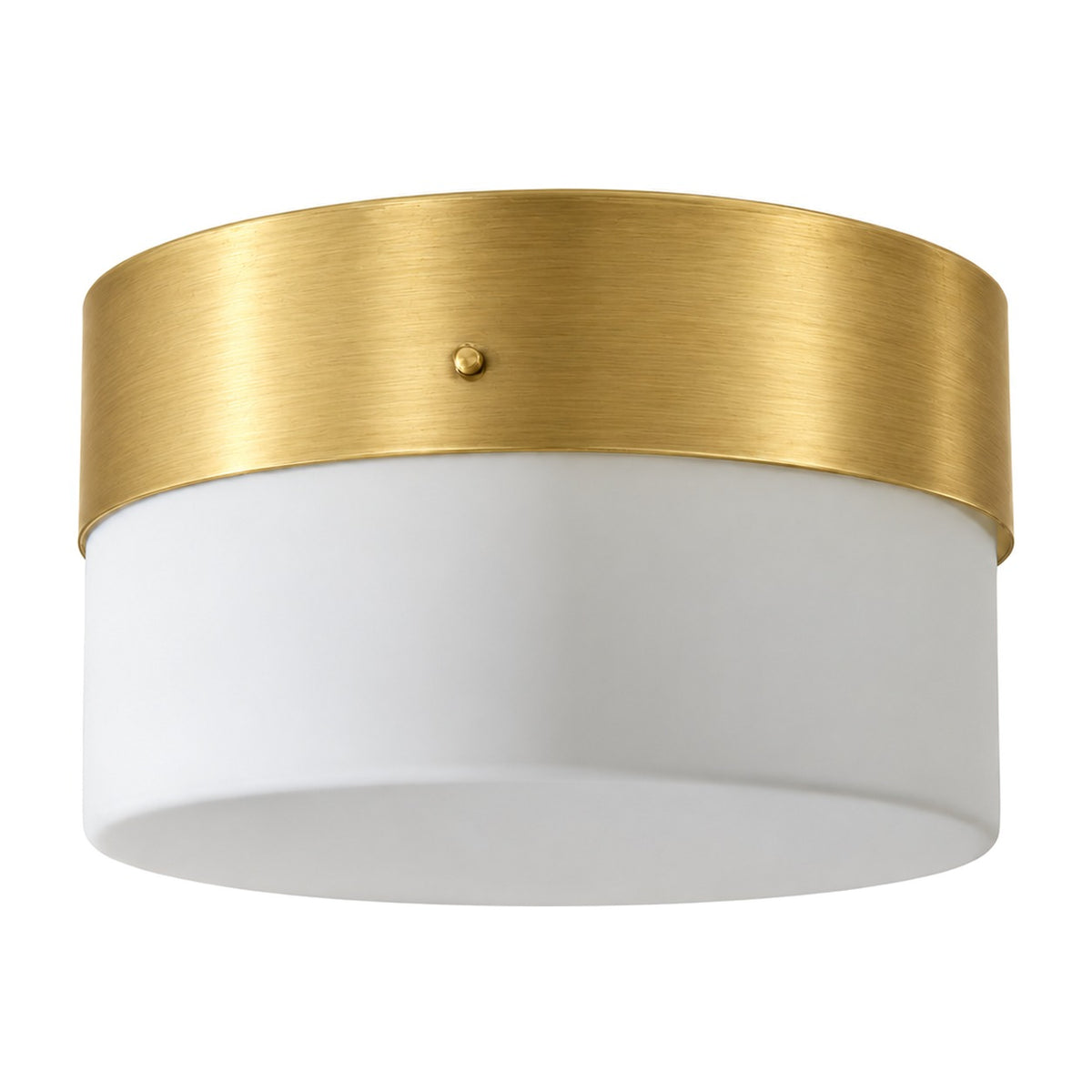 Handcrafted Brass Flush Light in brushed brass