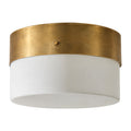 Handcrafted Brass Flush Light in raw brass