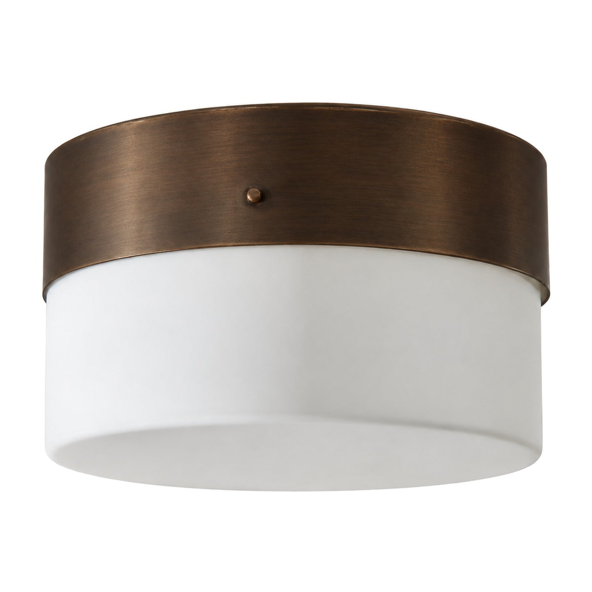 Handcrafted Brass Flush Light in blackened brass