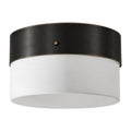 Handcrafted Brass Flush Light in antique black