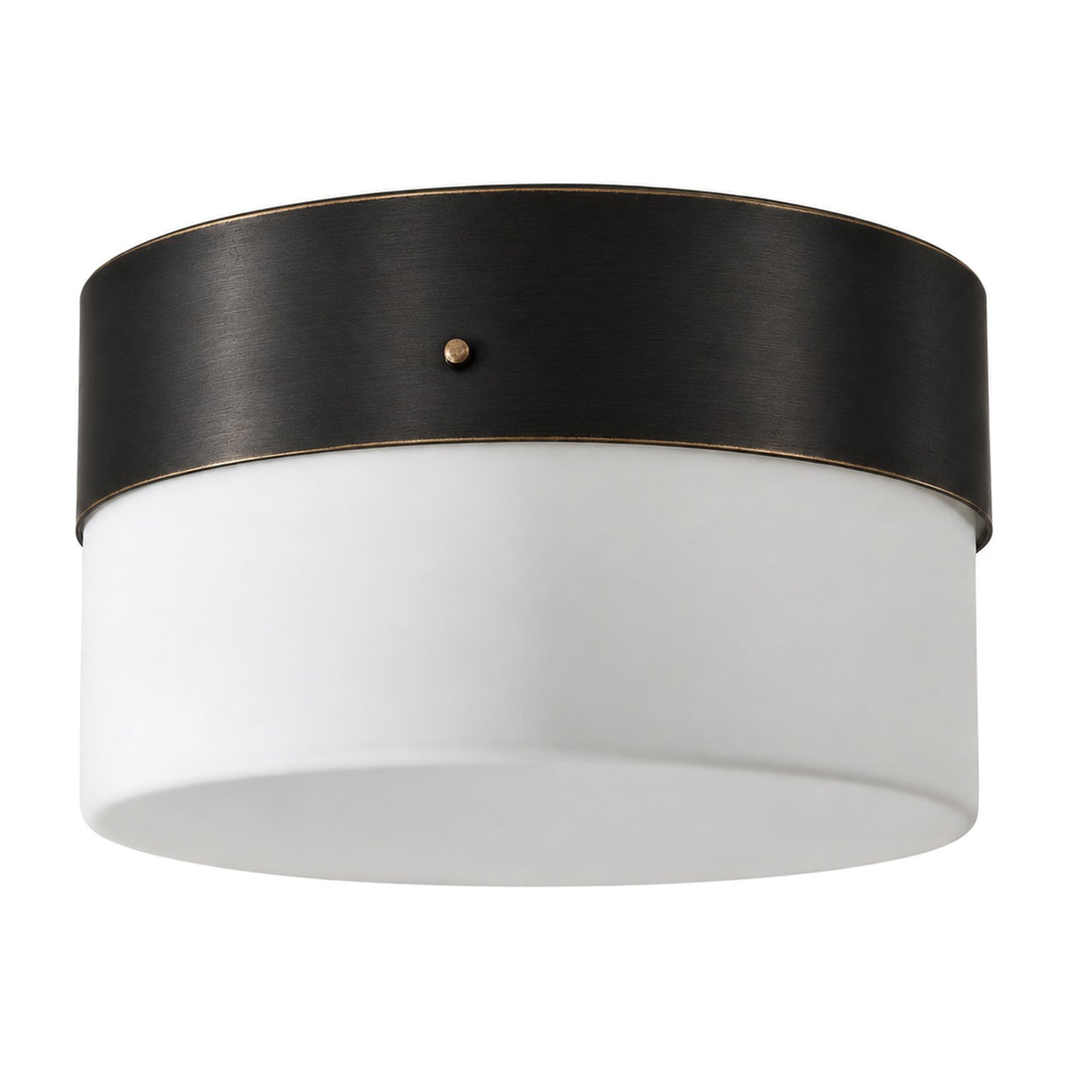 Handcrafted Brass Flush Light in antique black