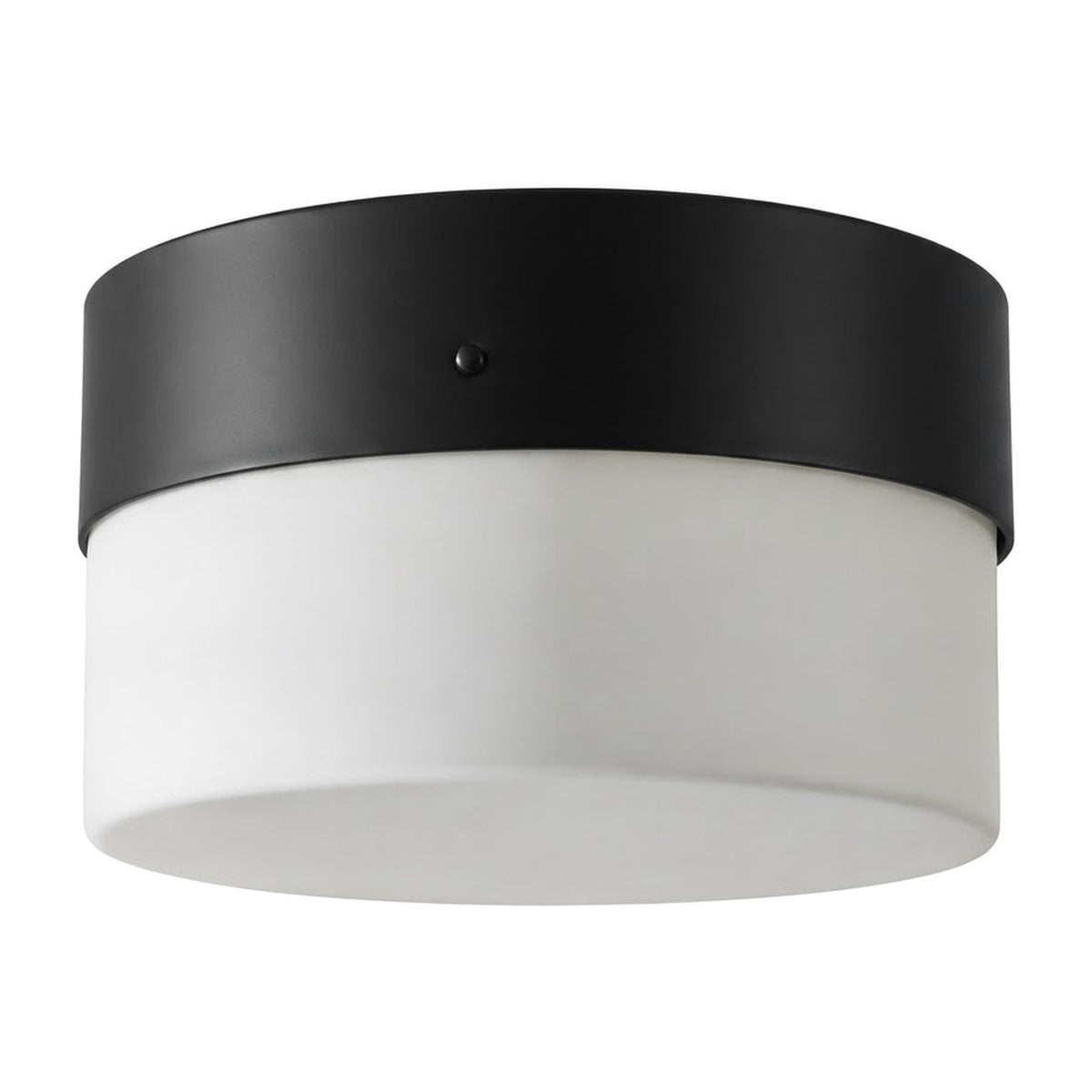 Handcrafted Brass Flush Light in matt black