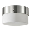 Handcrafted Brass Flush Light in brushed chrome