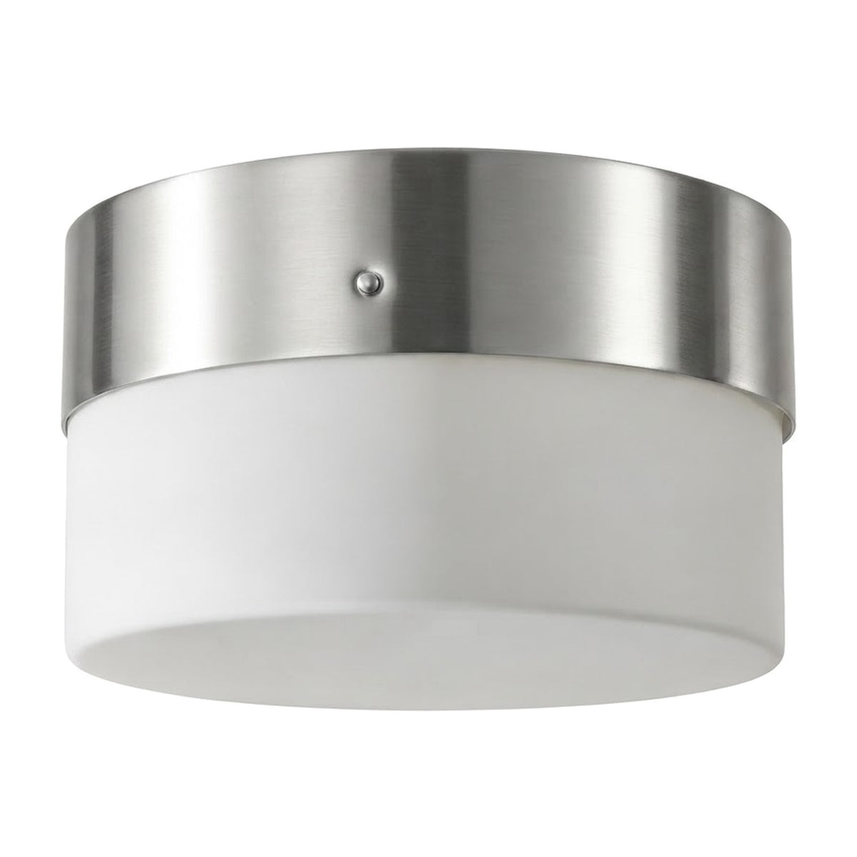 Handcrafted Brass Flush Light in brushed chrome