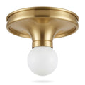 Flush Mount Ceiling Raw Brass Lamp – Handmade Vintage Style in brushed brass