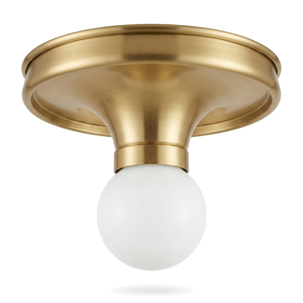 Flush Mount Ceiling Raw Brass Lamp – Handmade Vintage Style in brushed brass