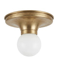 Flush Mount Ceiling Raw Brass Lamp – Handmade Vintage Style in raw brass