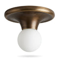 Flush Mount Ceiling Raw Brass Lamp – Handmade Vintage Style in antique brass