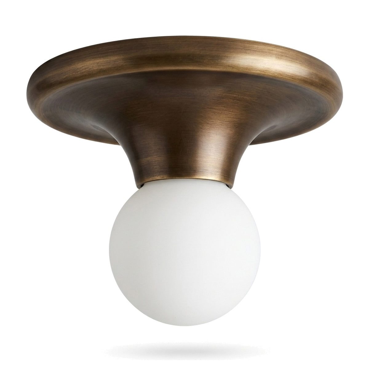 Flush Mount Ceiling Raw Brass Lamp – Handmade Vintage Style in antique brass