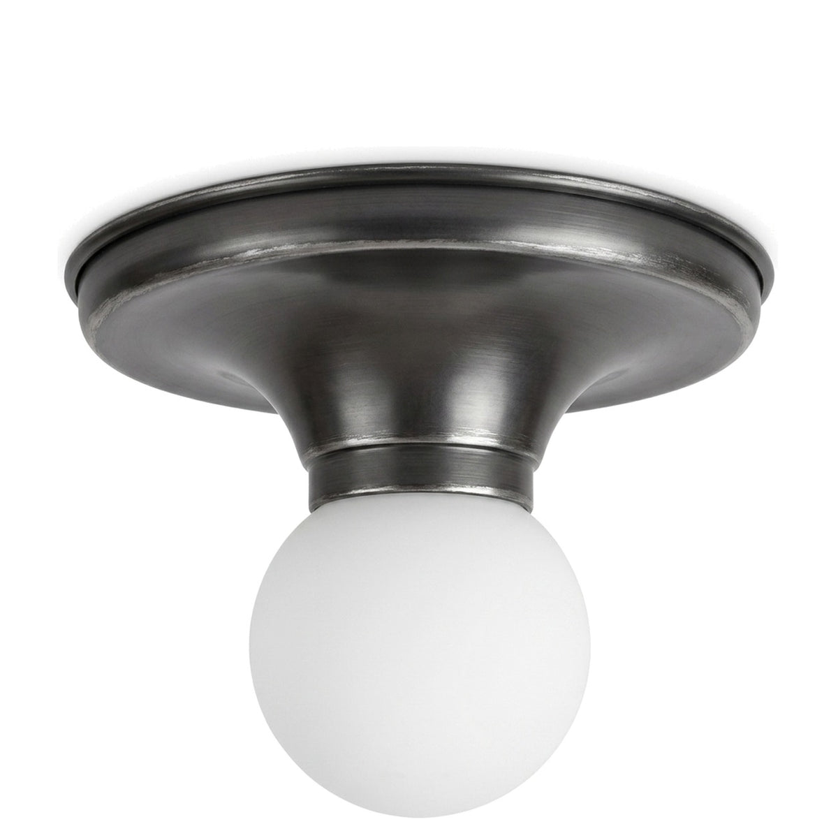 Flush Mount Ceiling Raw Brass Lamp – Handmade Vintage Style in antique black