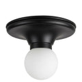 Flush Mount Ceiling Raw Brass Lamp – Handmade Vintage Style in matt black