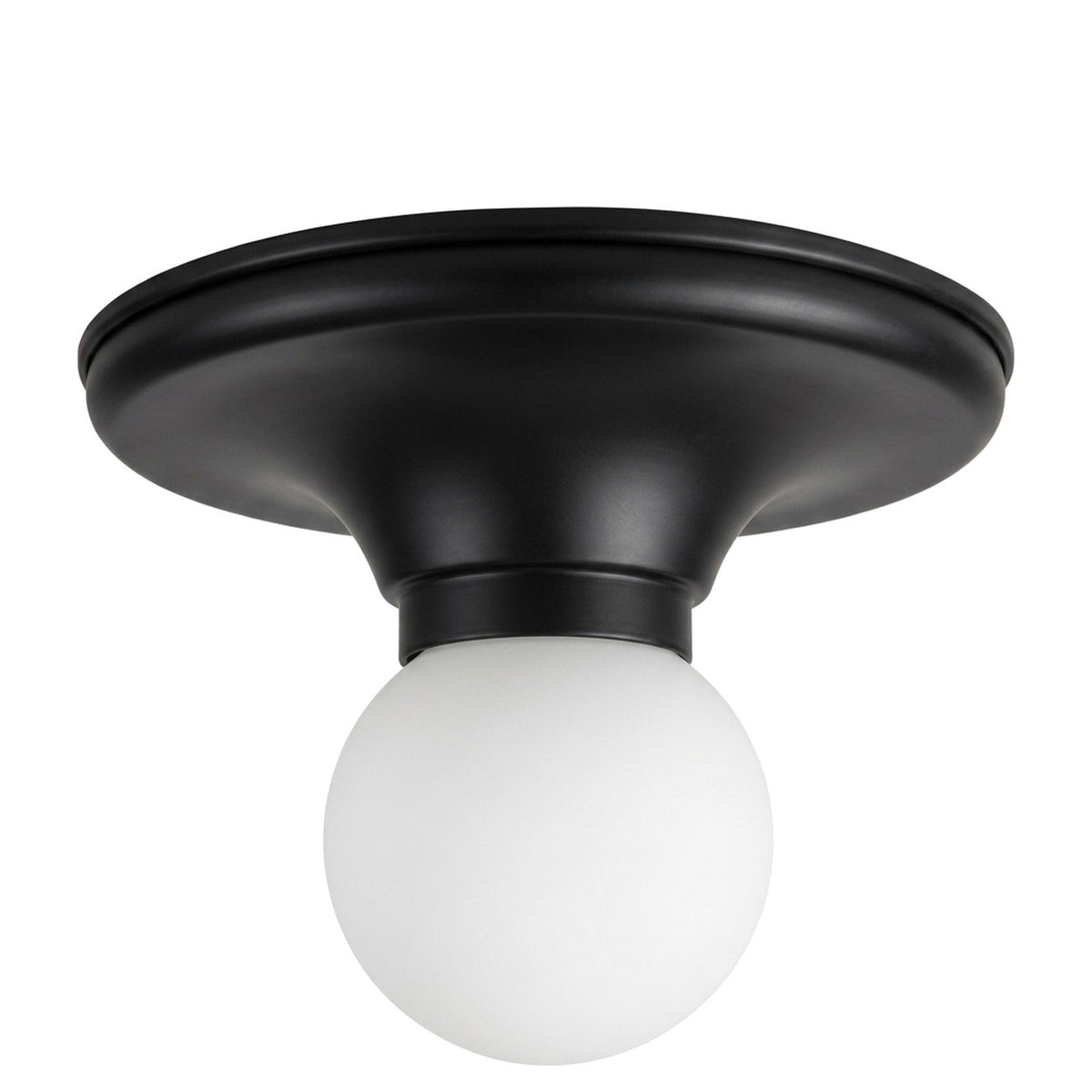 Flush Mount Ceiling Raw Brass Lamp – Handmade Vintage Style in matt black