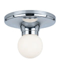 Flush Mount Ceiling Raw Brass Lamp – Handmade Vintage Style in polished chrome