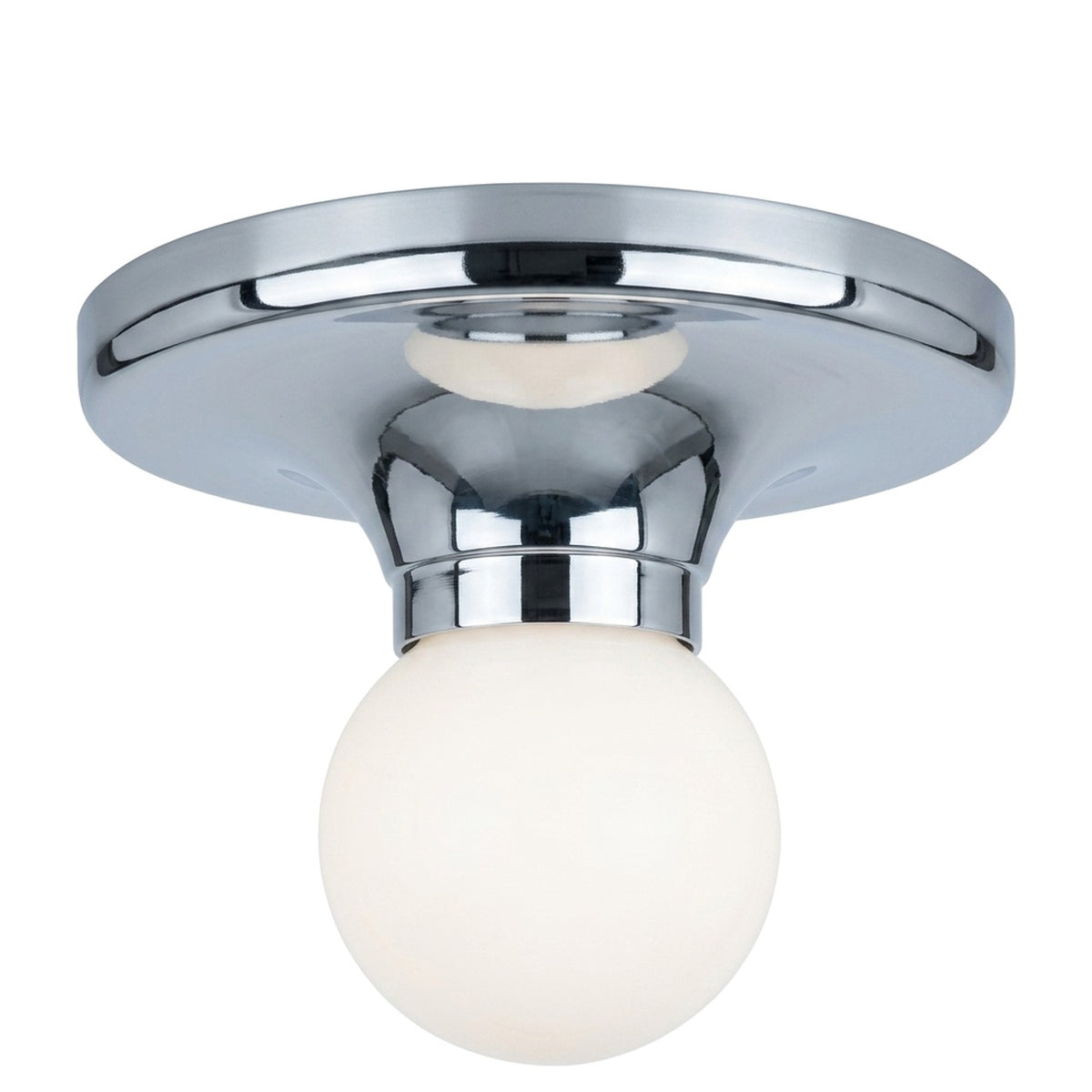 Flush Mount Ceiling Raw Brass Lamp – Handmade Vintage Style in polished chrome