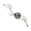 Four-Light Flush Mount Ceiling & Wall Light – Italian Brass Globe Fixture in antique black