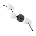 Four-Light Flush Mount Ceiling & Wall Light – Italian Brass Globe Fixture in matt black