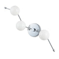 Four-Light Flush Mount Ceiling & Wall Light – Italian Brass Globe Fixture in polished chrome