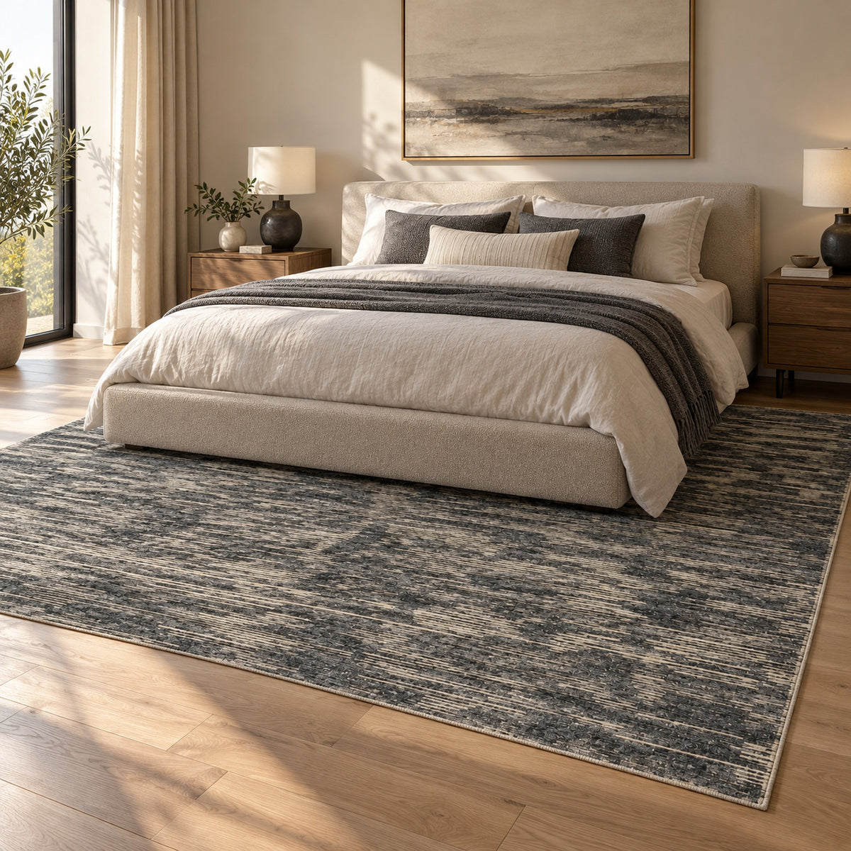 Geometric Designer in a bedroom