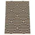 Geometric Pattern Jute Rug - Sustainable Choice for Modern Homes, full view on a white background
