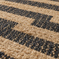 Geometric Pattern Jute Rug - Sustainable Choice for Modern Homes, close up of the texture