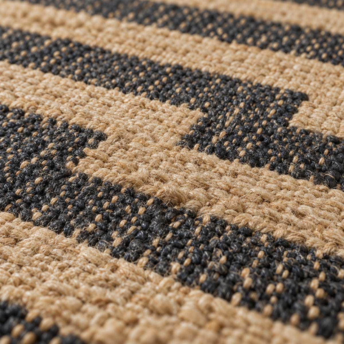 Geometric Pattern Jute Rug - Sustainable Choice for Modern Homes, close up of the texture