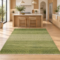 Green Bedroom Area Geometric Rug in a kitchen
