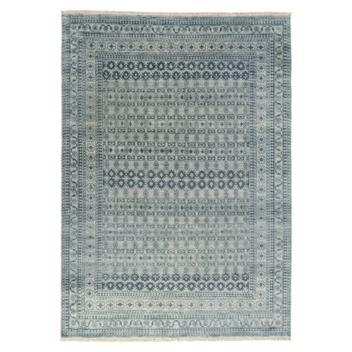 Grey Floral Reapeat Pattern Design for your space, full view on a white background