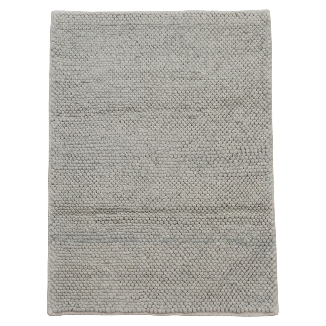 Grey Handwoven Wool Loop, full view on a white background