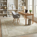 Hand-Knotted Royal Look Mamluk Rug in a home office