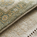 Hand-Knotted Royal Look Mamluk Rug, folded corner showing the back