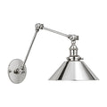 Industrial Style Brass Wall Sconce Light with Adjustable Swivels in polished chrome