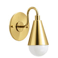 Handcrafted Brass Wall Sconce – Compact Dome Design in polished brass