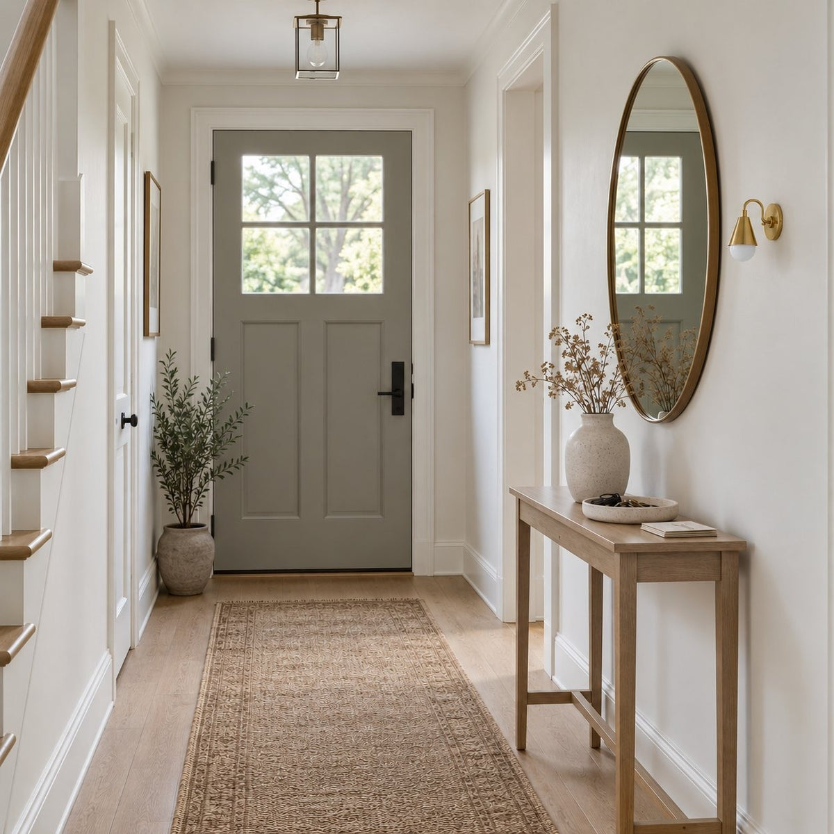 Handcrafted Brass Wall Sconce – Compact Dome Design in a room