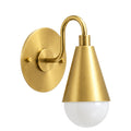 Handcrafted Brass Wall Sconce – Compact Dome Design in brushed brass