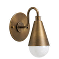 Handcrafted Brass Wall Sconce – Compact Dome Design in antique brass