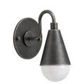 Handcrafted Brass Wall Sconce – Compact Dome Design in antique black