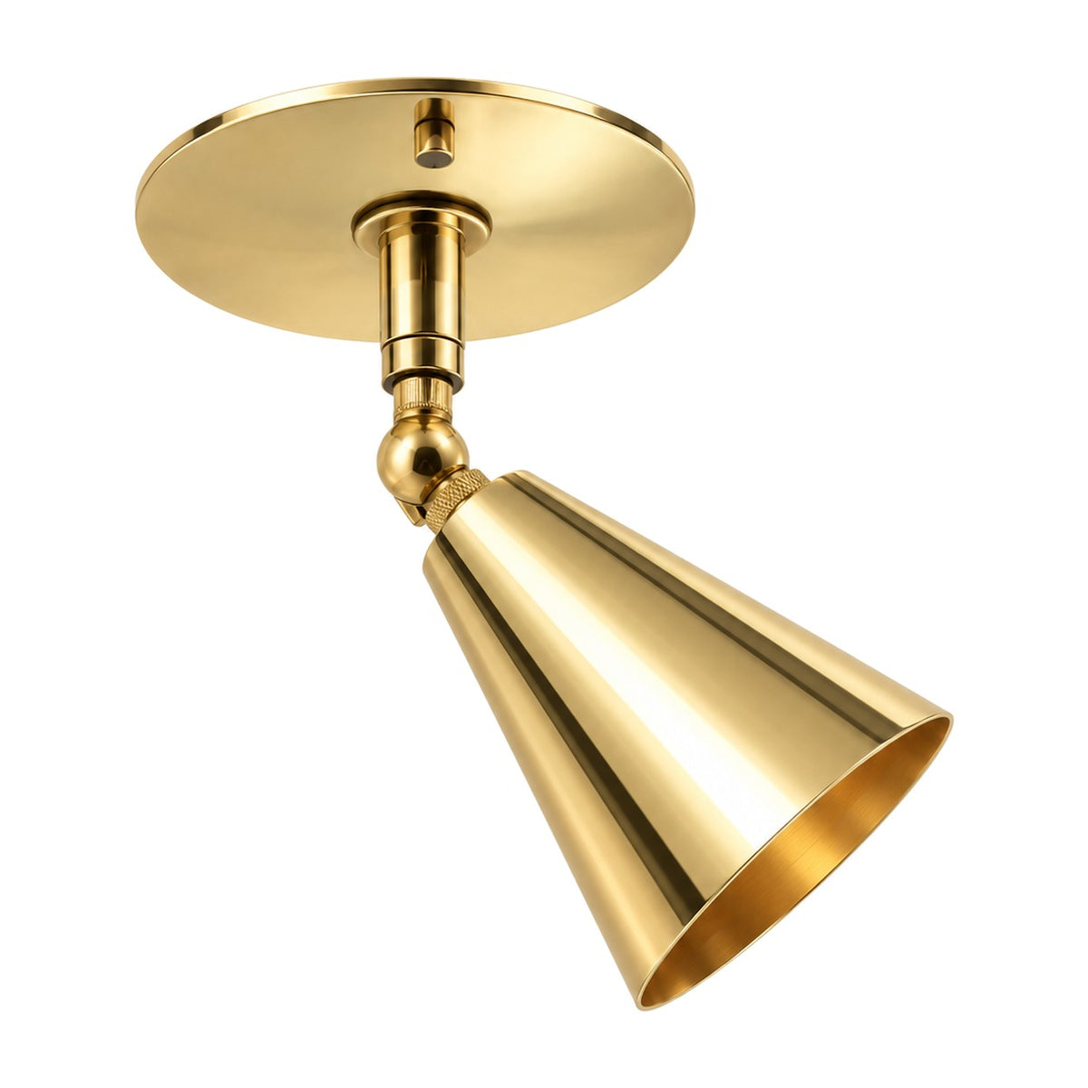 Handcrafted Brass Wall Sconce – Compact Vintage Design in polished brass