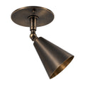 Handcrafted Brass Wall Sconce – Compact Vintage Design in blackened brass