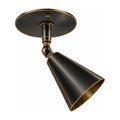 Handcrafted Brass Wall Sconce – Compact Vintage Design in antique black