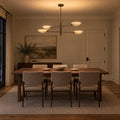 Handmade Four-Light Modern Stilnovo Ceiling Lamp in a room